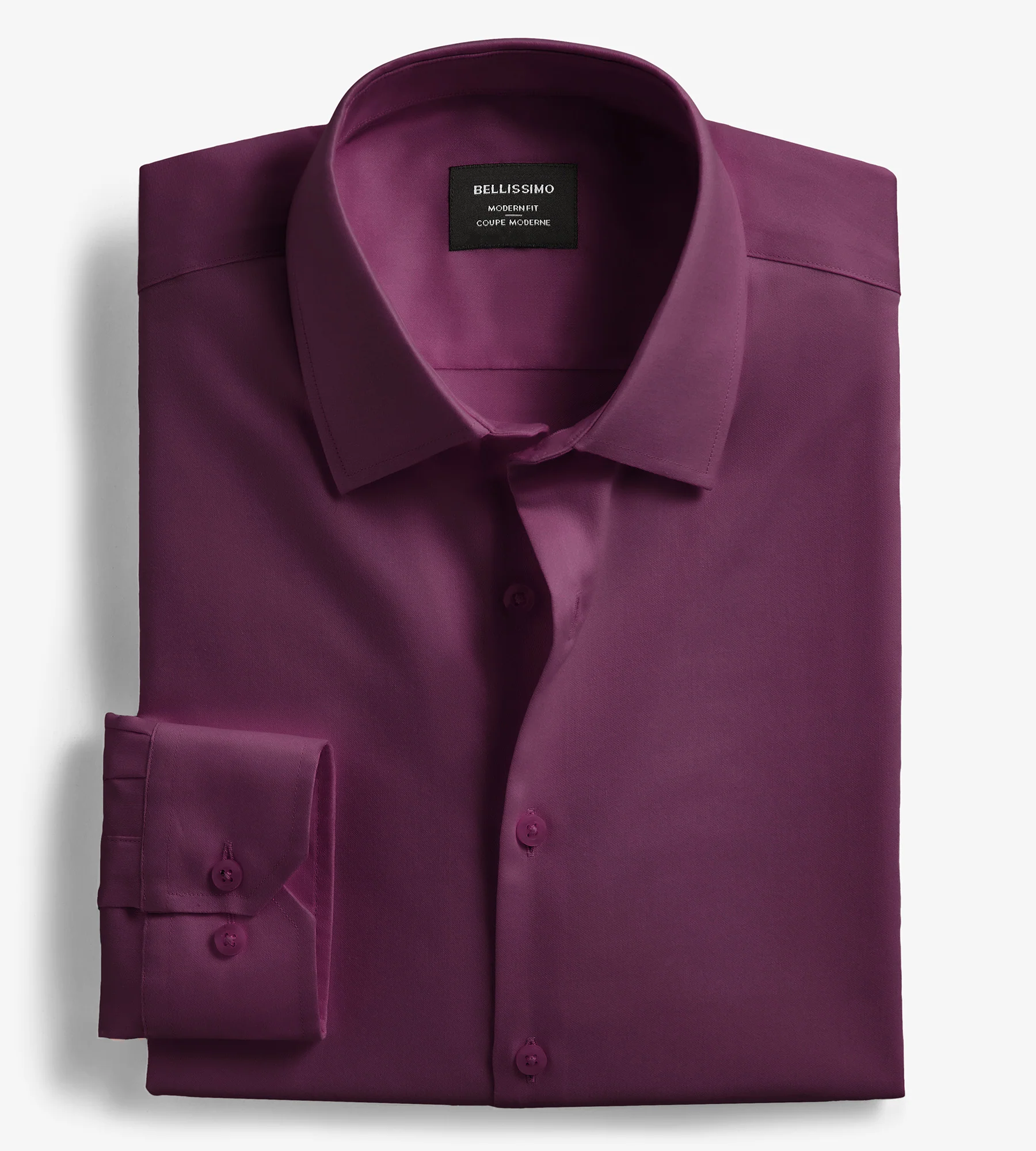 Modern Fit Non-Iron Sateen Dress Shirt