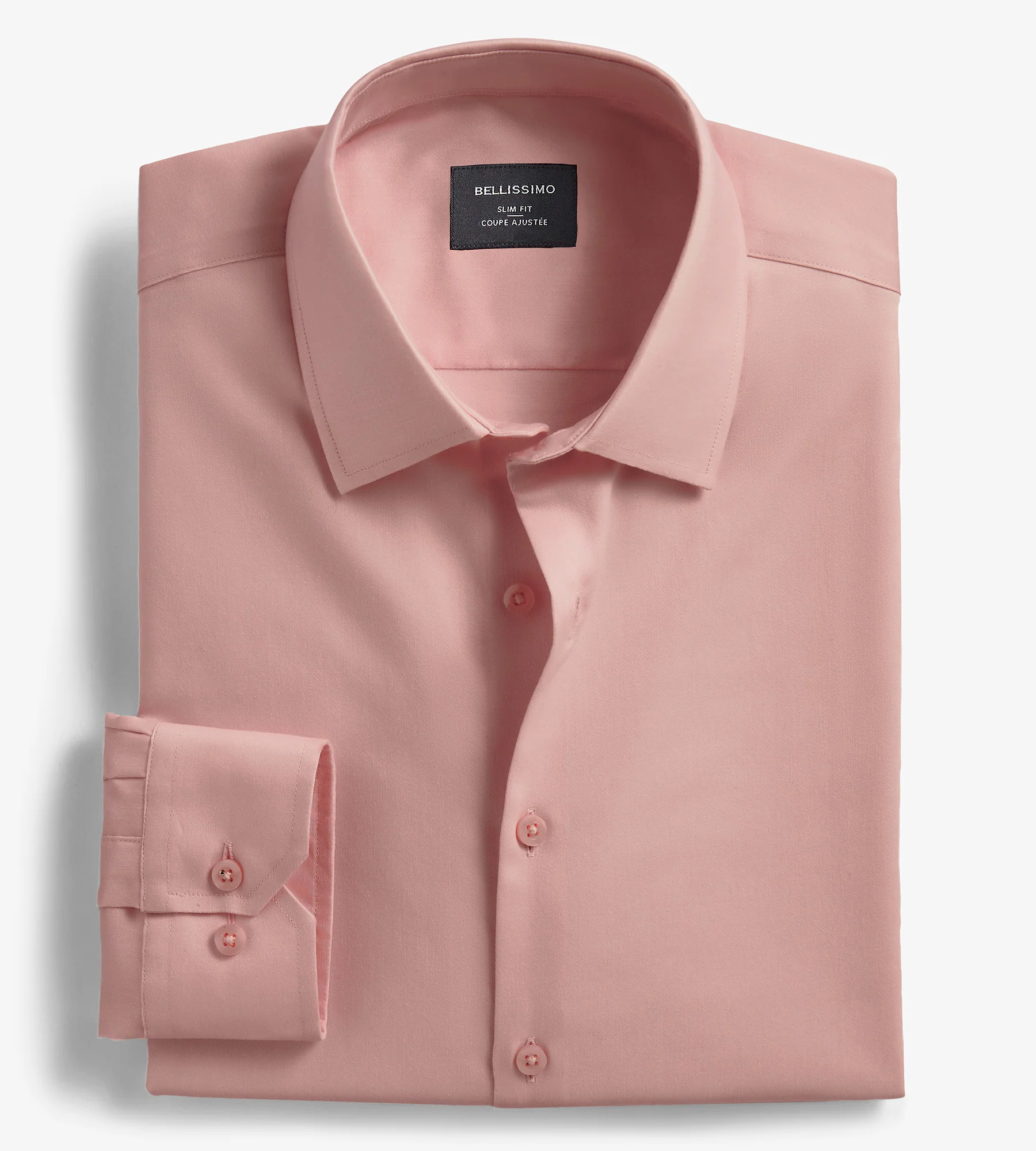 Slim Fit Non-Iron Sateen Dress Shirt