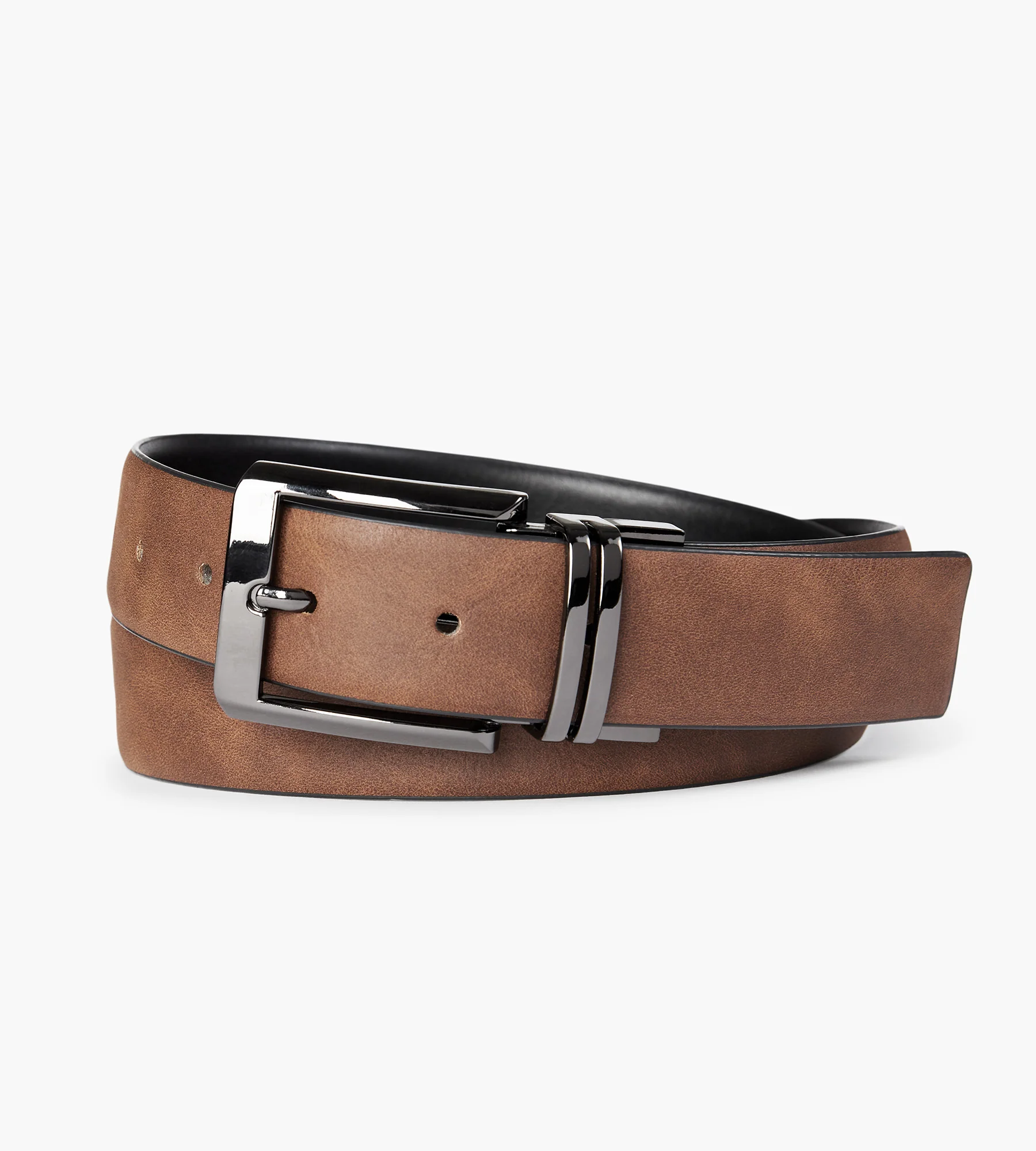 Belt Reversible Double  Gunmetal Buckle