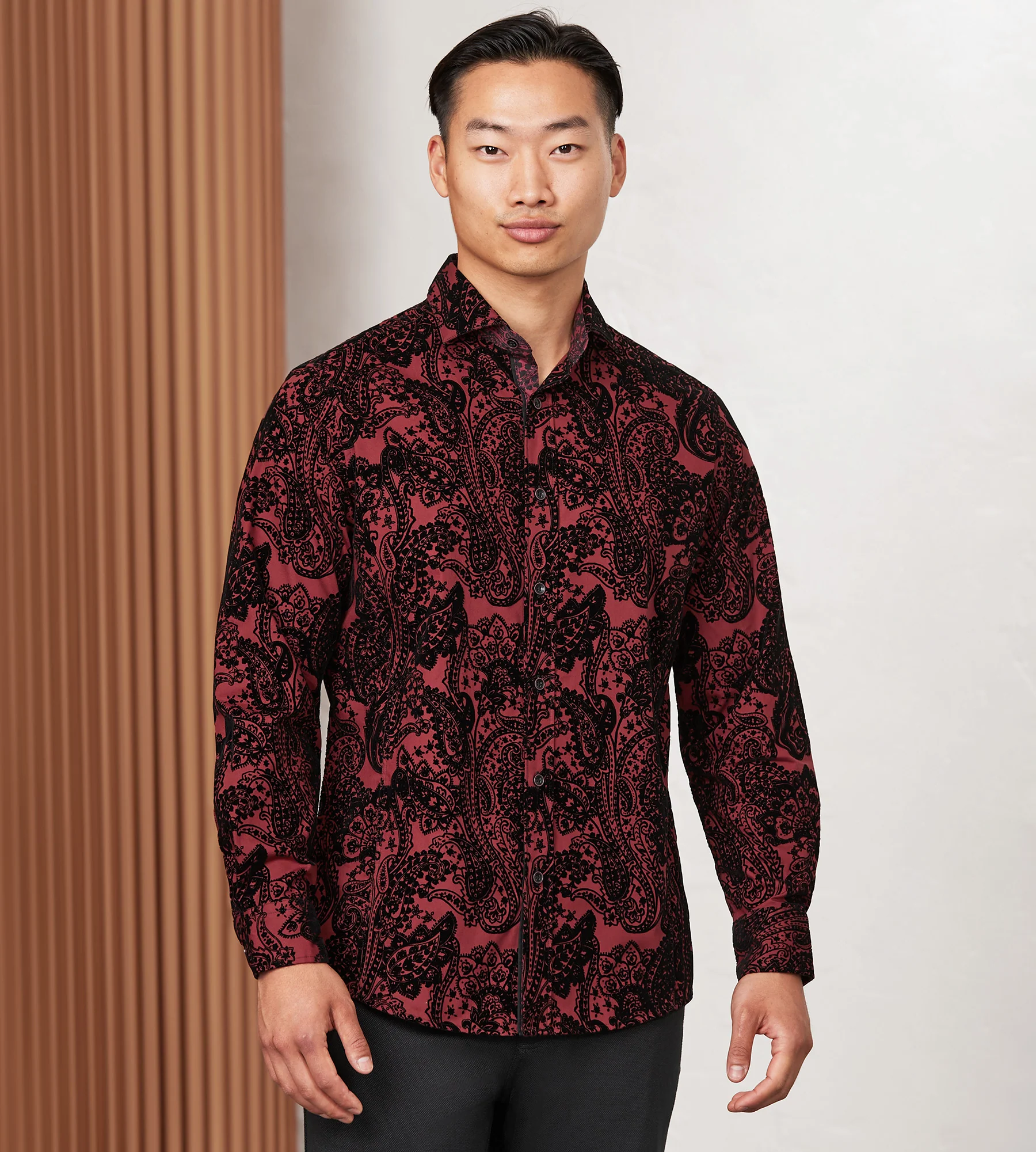 Jermyn & Bond Long Sleeve Flocking Casual Shirt