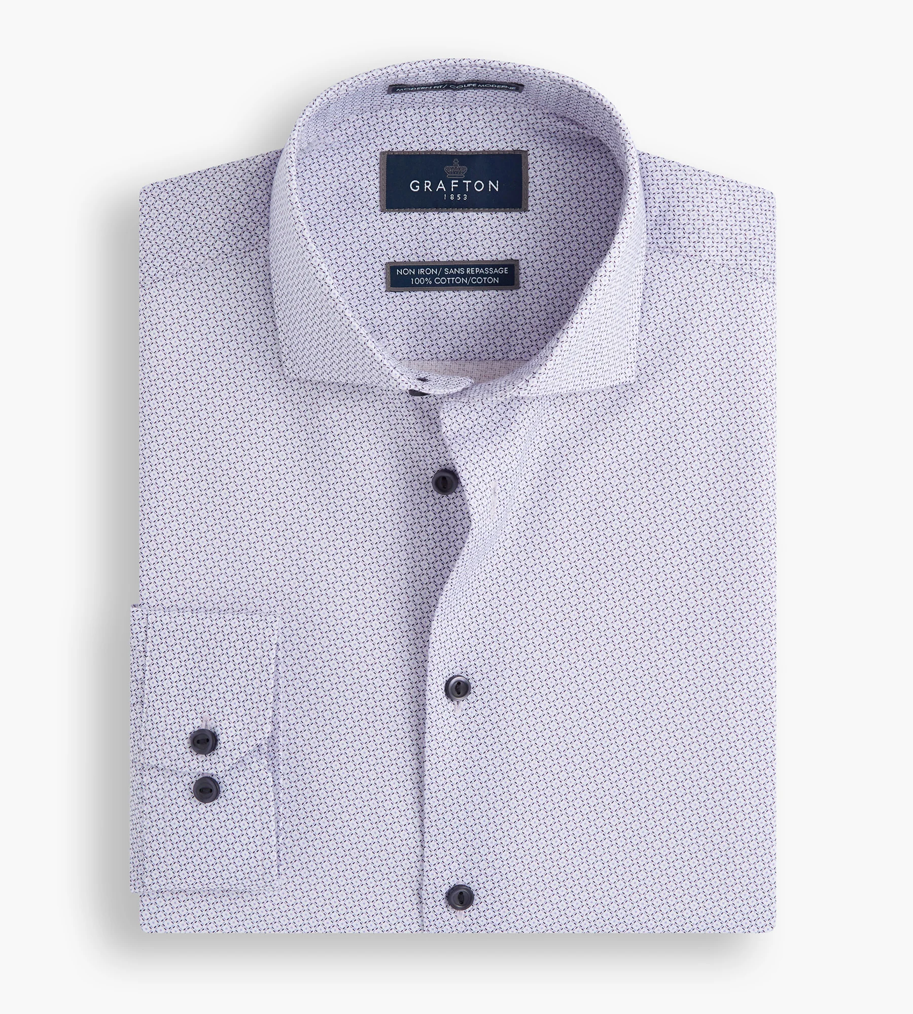Modern Fit Geo Print Dress Shirt