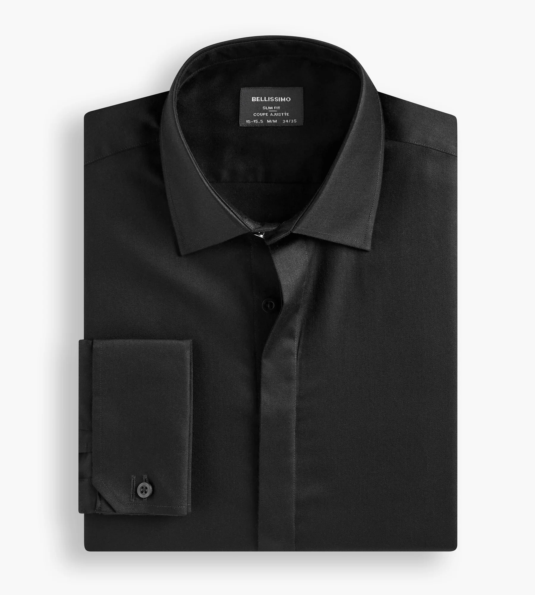 Slim Fit Non- Iron Stretch Sateen Tux Shirt