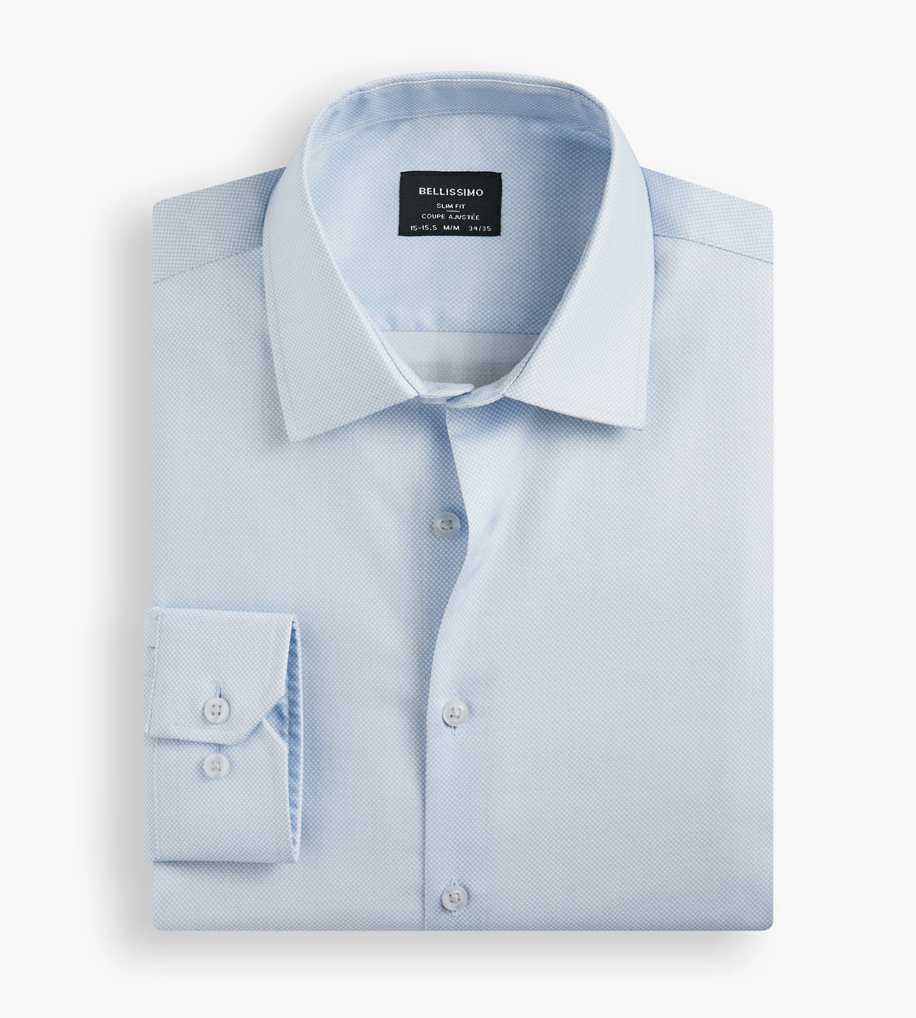 Slim Fit Non- Iron Stretch Sateen Dress Shirt