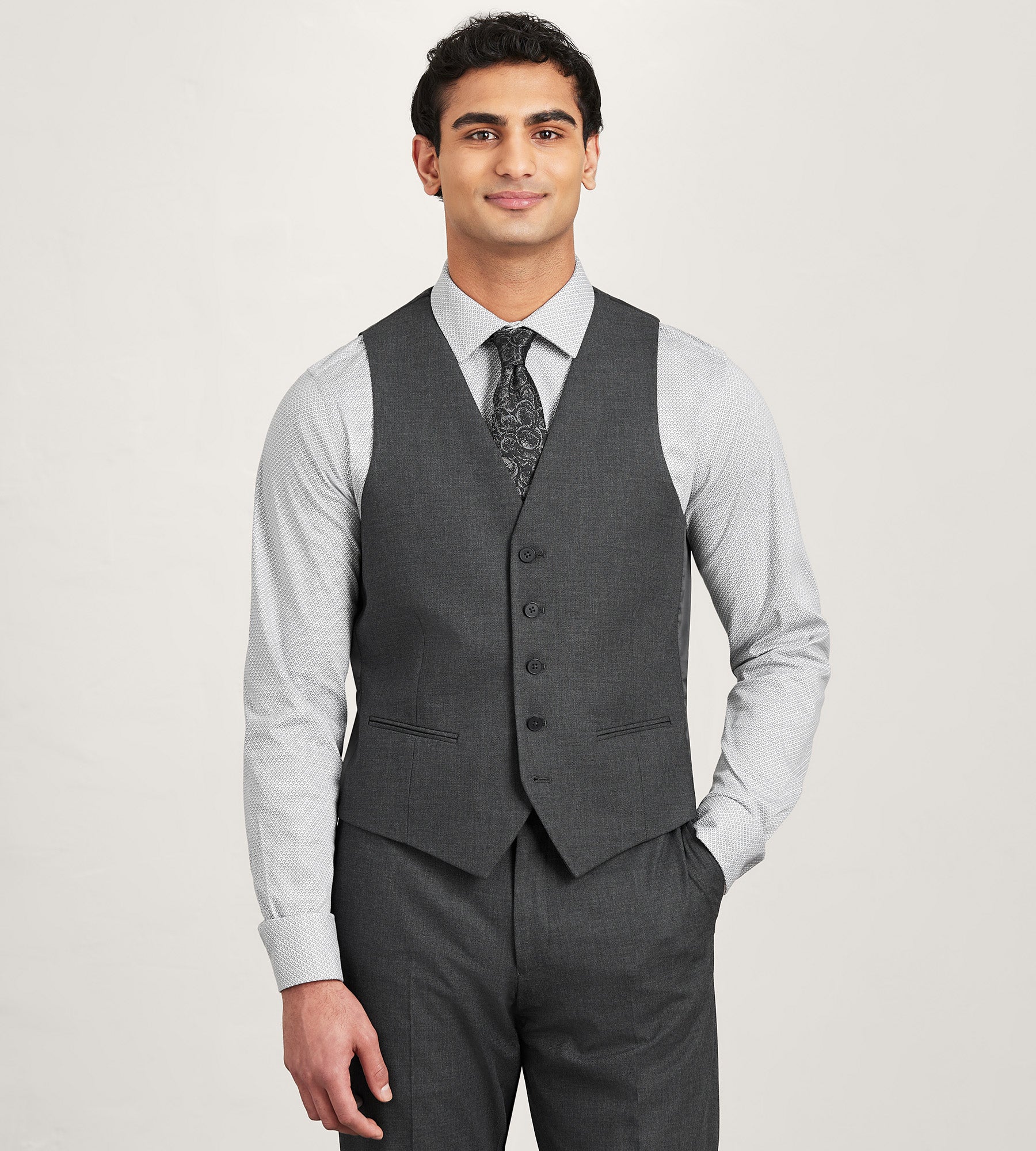 Modern Fit 360° Stretch Suit Separate Vest