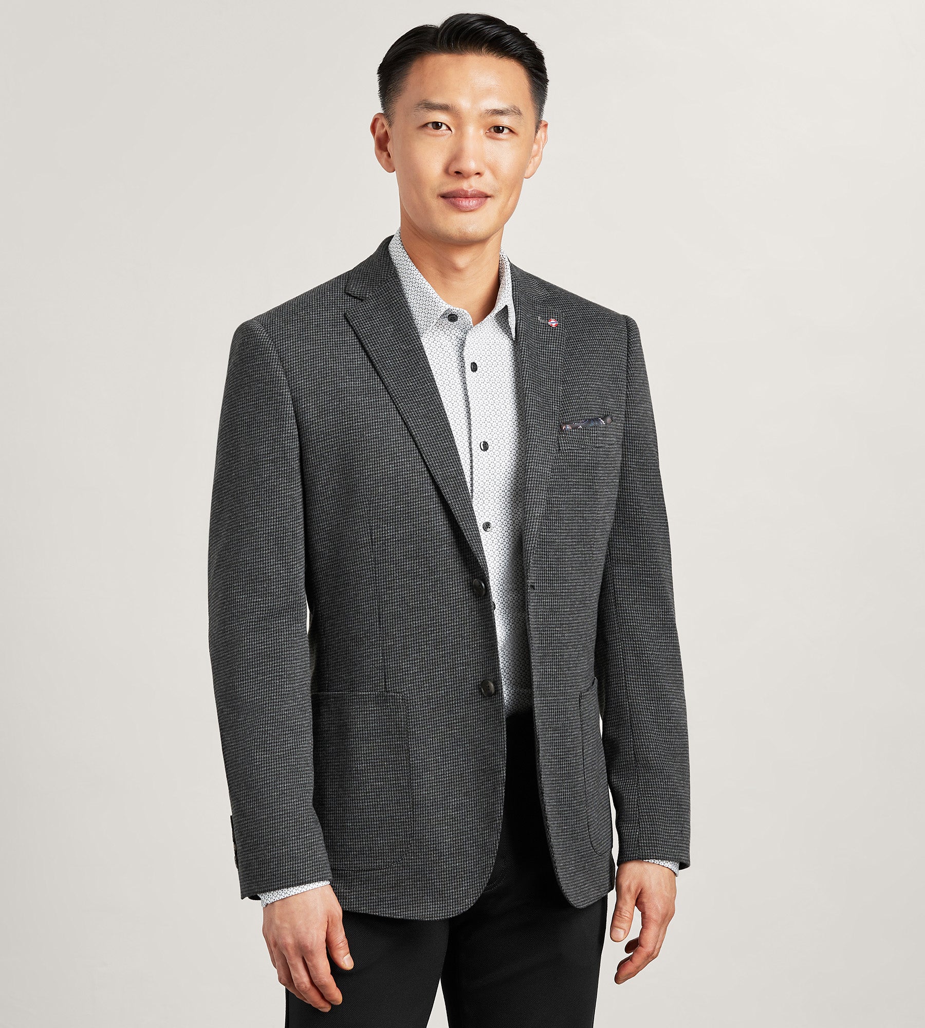 Modern Fit Knit Houndstooth Sport Jacket