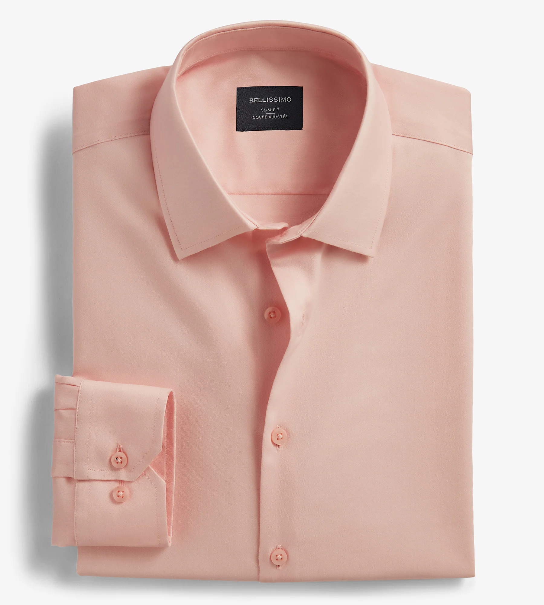 Slim Fit Non-Iron Sateen Dress Shirt