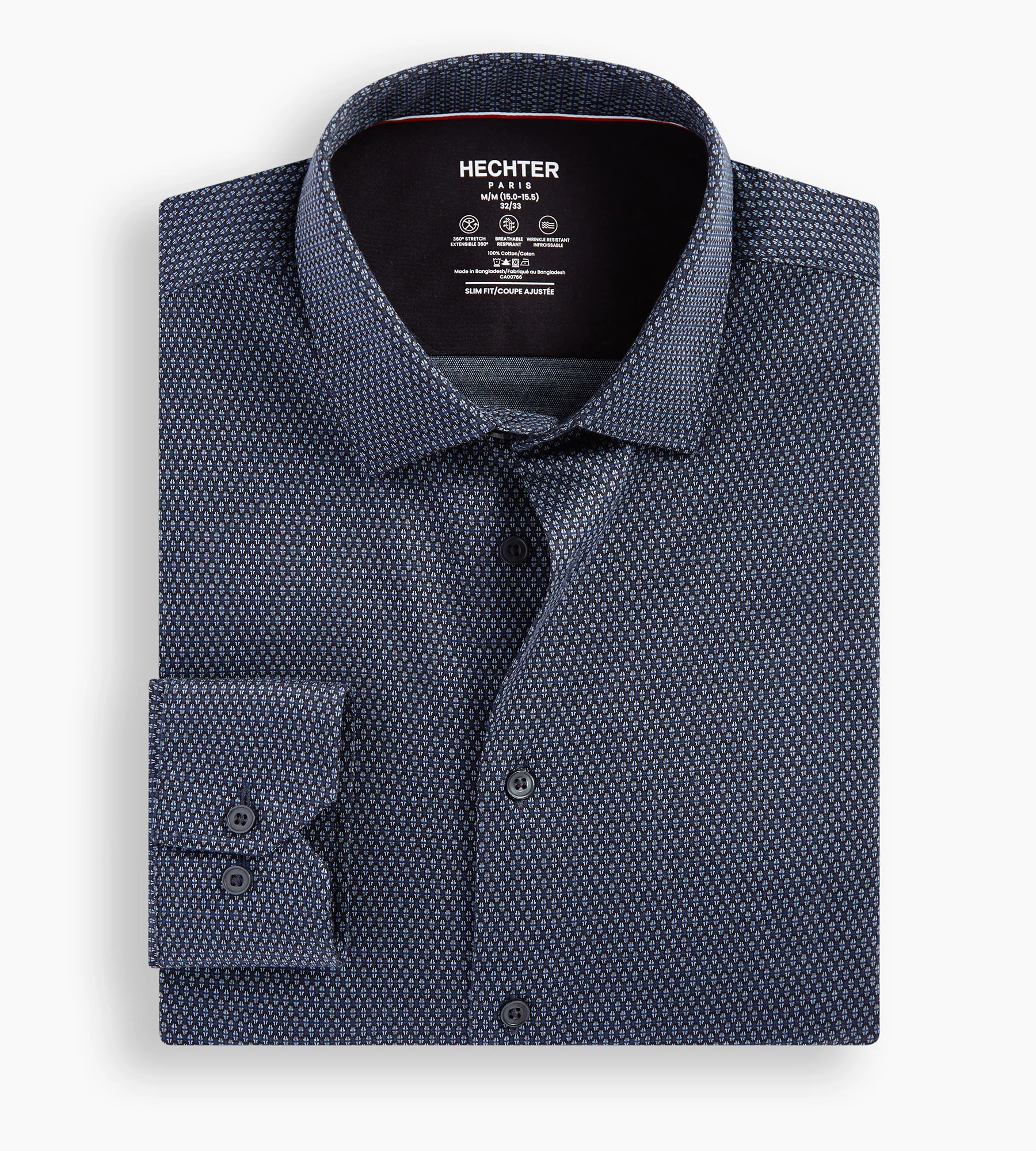 Slim Fit 360° Stretch Soft Touch Jacquard Jersey Dress Shirt