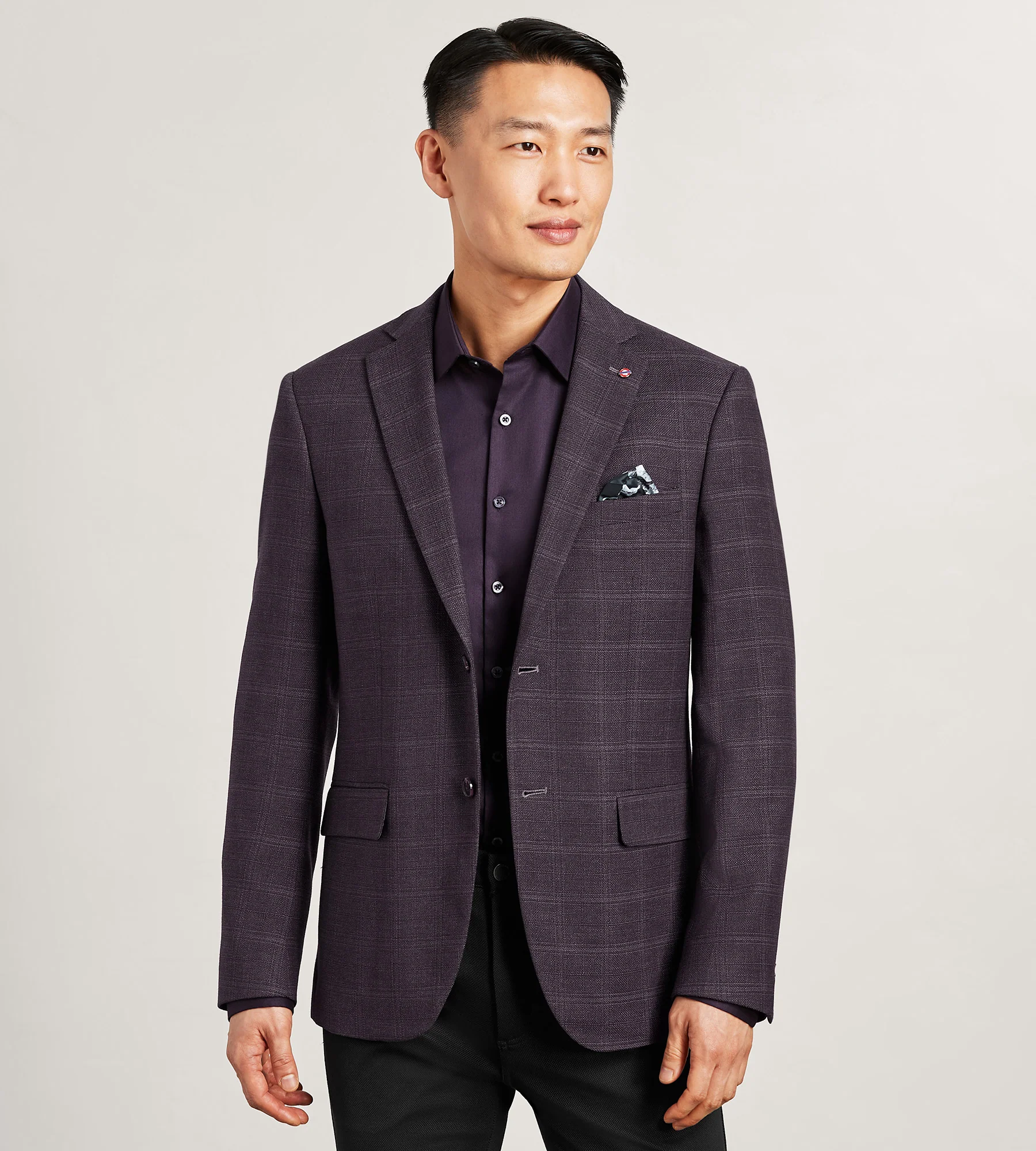 Modern Fit Woven Plaid Sport Jacket