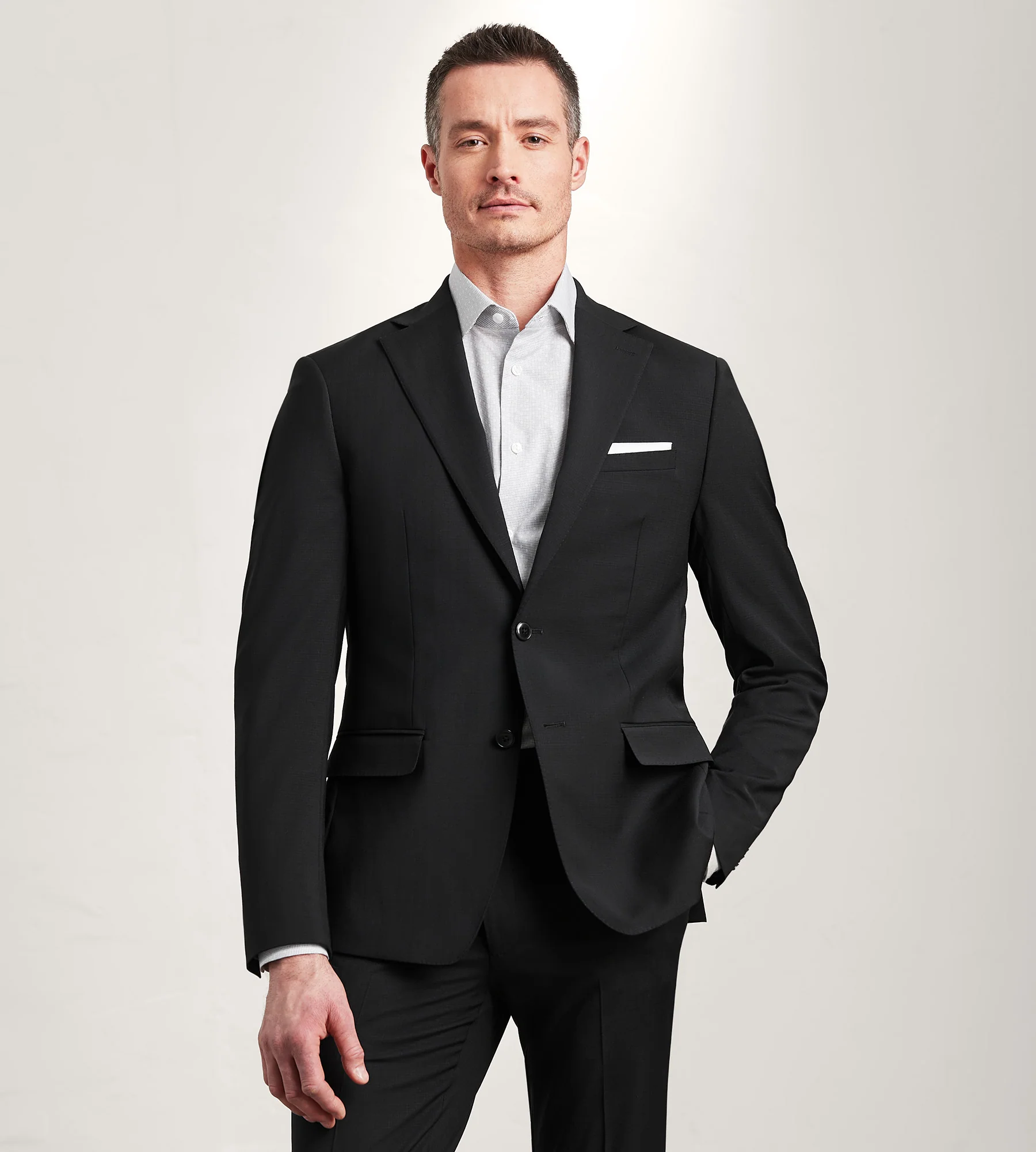 Slim Fit Black Neat Suit Jacket