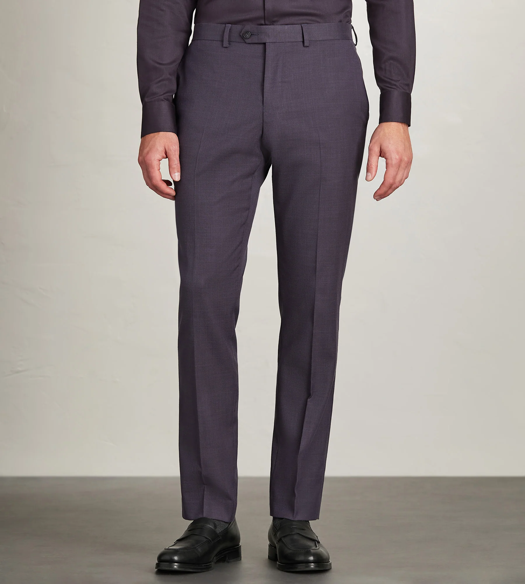 Slim Fit Deep Purple Solid Suit Pant