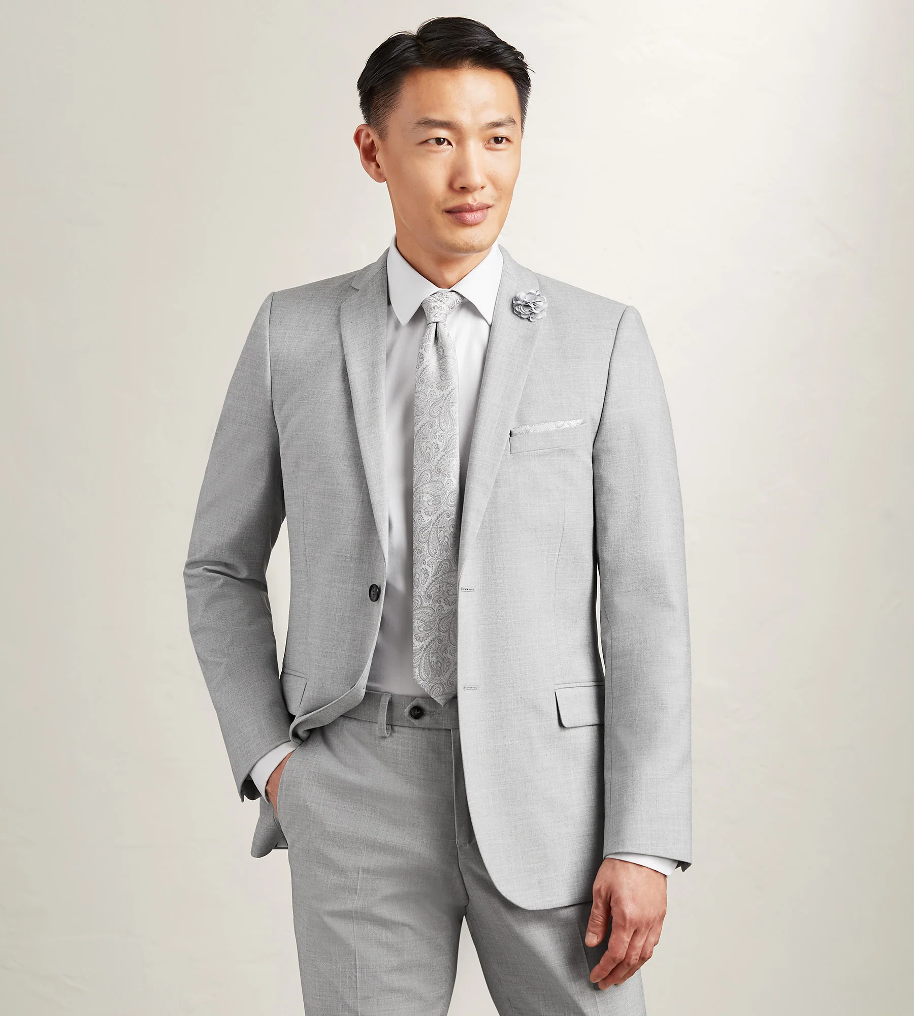 Slim Fit Solid Suit
