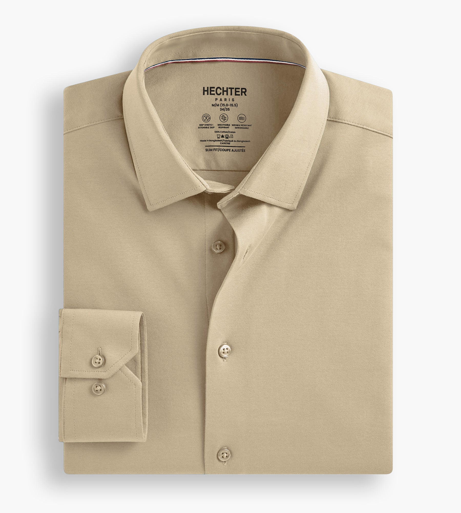 Slim Fit 360° Stretch Knit Non-Iron Soft Touch Jersey Dress Shirt